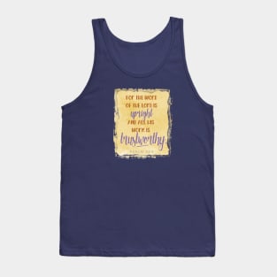 The Lord is Trustworthy, Psalm 33:4 - Christian design Tank Top